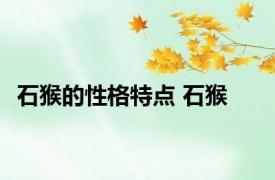 石猴的性格特点 石猴 