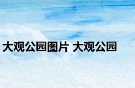 大观公园图片 大观公园 