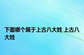 下面哪个属于上古八大姓 上古八大姓 