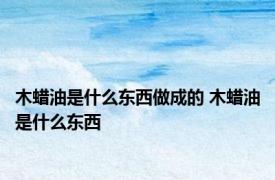 木蜡油是什么东西做成的 木蜡油是什么东西