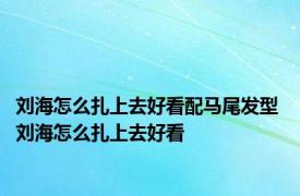 刘海怎么扎上去好看配马尾发型 刘海怎么扎上去好看