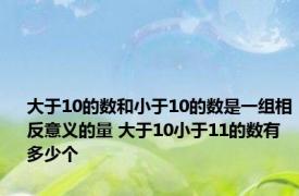 大于10的数和小于10的数是一组相反意义的量 大于10小于11的数有多少个