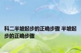 科二半坡起步的正确步骤 半坡起步的正确步骤