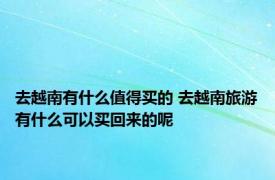 去越南有什么值得买的 去越南旅游有什么可以买回来的呢