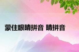 蒙住眼睛拼音 睛拼音 