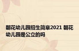朝花幼儿园招生简章2021 朝花幼儿园是公立的吗