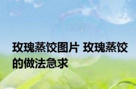 玫瑰蒸饺图片 玫瑰蒸饺的做法急求