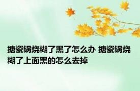 搪瓷锅烧糊了黑了怎么办 搪瓷锅烧糊了上面黑的怎么去掉
