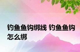 钓鱼鱼钩绑线 钓鱼鱼钩怎么绑