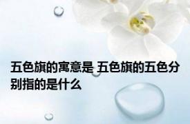 五色旗的寓意是 五色旗的五色分别指的是什么