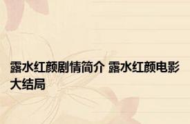 露水红颜剧情简介 露水红颜电影大结局