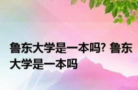 鲁东大学是一本吗? 鲁东大学是一本吗