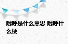 哦呼是什么意思 哦呼什么梗