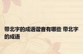 带北字的成语谐音有哪些 带北字的成语
