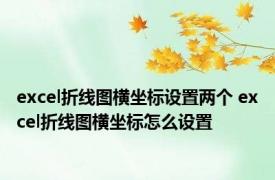 excel折线图横坐标设置两个 excel折线图横坐标怎么设置