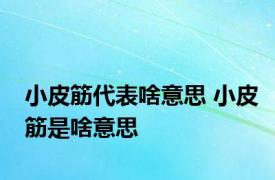 小皮筋代表啥意思 小皮筋是啥意思