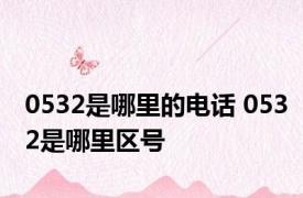 0532是哪里的电话 0532是哪里区号