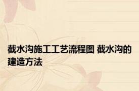 截水沟施工工艺流程图 截水沟的建造方法