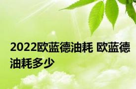 2022欧蓝德油耗 欧蓝德油耗多少