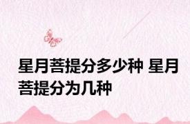 星月菩提分多少种 星月菩提分为几种