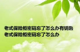 老式保险柜密码忘了怎么办有钥匙 老式保险柜密码忘了怎么办