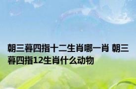 朝三暮四指十二生肖哪一肖 朝三暮四指12生肖什么动物