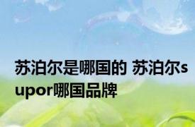 苏泊尔是哪国的 苏泊尔supor哪国品牌