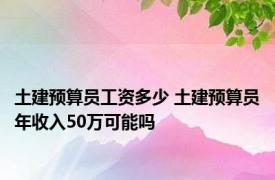 土建预算员工资多少 土建预算员年收入50万可能吗