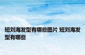 短刘海发型有哪些图片 短刘海发型有哪些