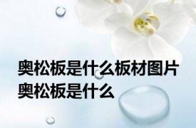奥松板是什么板材图片 奥松板是什么