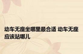 动车无座坐哪里最合适 动车无座应该站哪儿