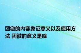 团徽的内容象征意义以及使用方法 团徽的意义是啥