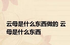 云母是什么东西做的 云母是什么东西