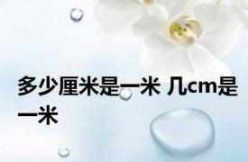 多少厘米是一米 几cm是一米