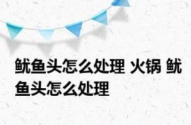 鱿鱼头怎么处理 火锅 鱿鱼头怎么处理