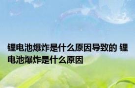 锂电池爆炸是什么原因导致的 锂电池爆炸是什么原因