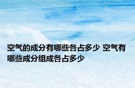 空气的成分有哪些各占多少 空气有哪些成分组成各占多少