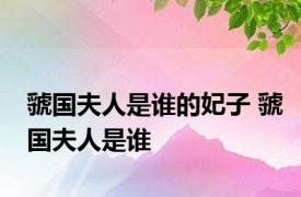 虢国夫人是谁的妃子 虢国夫人是谁