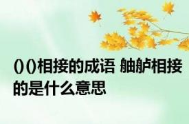 ()()相接的成语 舳舻相接的是什么意思