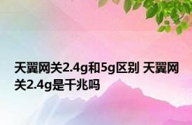 天翼网关2.4g和5g区别 天翼网关2.4g是千兆吗