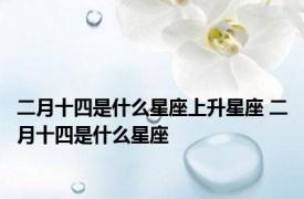 二月十四是什么星座上升星座 二月十四是什么星座