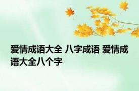 爱情成语大全 八字成语 爱情成语大全八个字