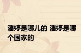 潘婷是哪儿的 潘婷是哪个国家的