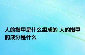人的指甲是什么组成的 人的指甲的成分是什么