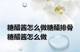 糖醋酱怎么做糖醋排骨 糖醋酱怎么做