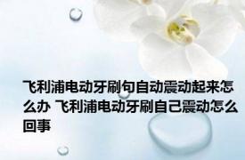 飞利浦电动牙刷句自动震动起来怎么办 飞利浦电动牙刷自己震动怎么回事