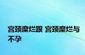 宫颈糜烂跟 宫颈糜烂与不孕 