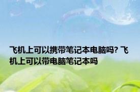 飞机上可以携带笔记本电脑吗? 飞机上可以带电脑笔记本吗