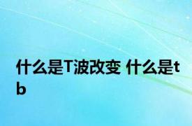 什么是T波改变 什么是tb