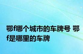 鄂f哪个城市的车牌号 鄂f是哪里的车牌
